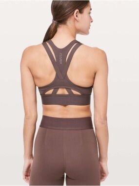 Lululemon To The Beat Bra *lululemon X SoulCycle Purple Taupe Size 4